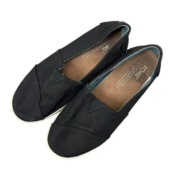 Toms Avalon Heritage Black Slip On Flats 5 - Picture 1 of 9
